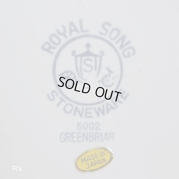 画像7: Royal　Song　ロイヤルソング　ストーンウェア　19ｃｍプレート　中皿　GREENBRIAR　5002　未使用品（ウ5284）