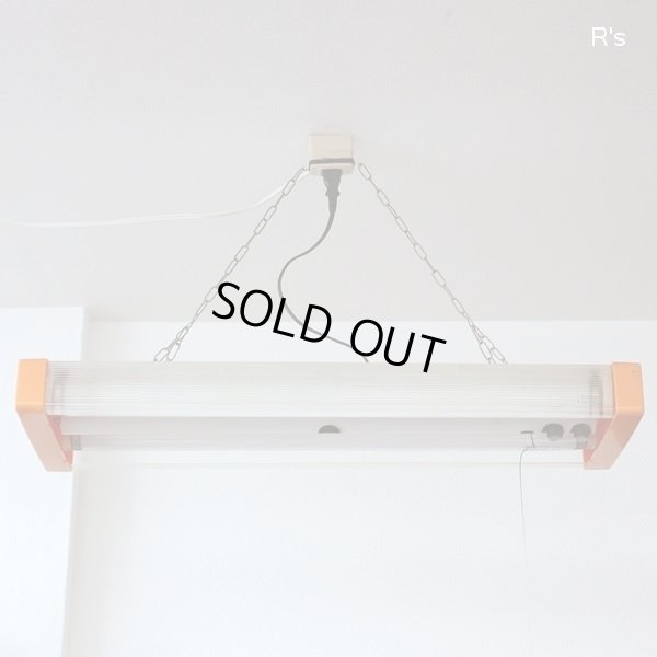 画像5: ナショナル　レトロ　ペンダントライト　吊り下げ照明　長方形　オレンジ　ユーズド品（店5326）