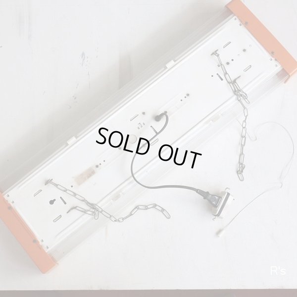 画像6: ナショナル　レトロ　ペンダントライト　吊り下げ照明　長方形　オレンジ　ユーズド品（店5326）