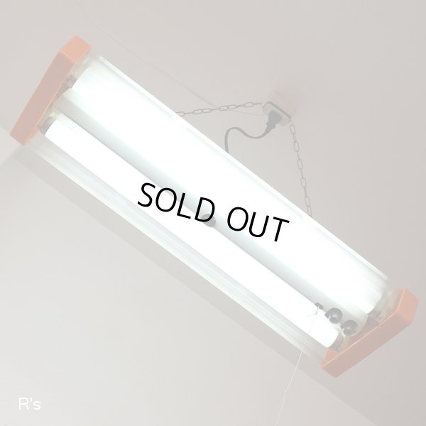 画像3: ナショナル　レトロ　ペンダントライト　吊り下げ照明　長方形　オレンジ　ユーズド品（店5326）