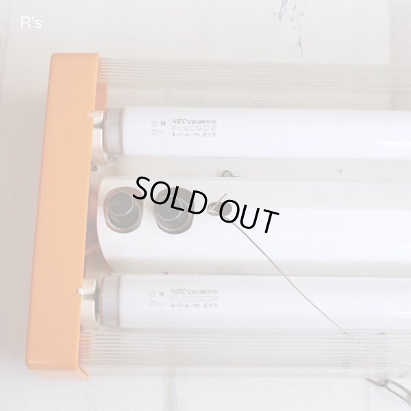 画像10: ナショナル　レトロ　ペンダントライト　吊り下げ照明　長方形　オレンジ　ユーズド品（店5326）