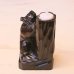 画像3: 北海道民芸　木彫りの熊の置物　LEDキャンドル付き　ユーズド品（店5346）