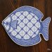 画像2: 陶器製　鍋敷き　魚型　ユーズド美品（た5394） (2)