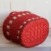 画像8: レトロ　ビニール編み　籠バッグ　買い物カゴ　赤　ユーズド品（店5387）