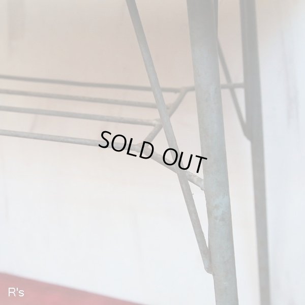 画像9: シャビーシック　レトロ　アイアン　デコラテーブル　サイドテーブル　グリーン　ユーズド品（店5384）