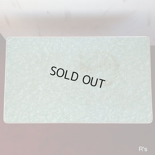 画像4: シャビーシック　レトロ　アイアン　デコラテーブル　サイドテーブル　グリーン　ユーズド品（店5384）