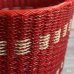 画像5: レトロ　ビニール編み　籠バッグ　買い物カゴ　赤　ユーズド品（店5387）