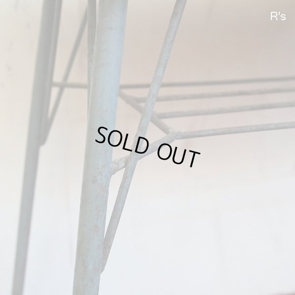 画像8: シャビーシック　レトロ　アイアン　デコラテーブル　サイドテーブル　グリーン　ユーズド品（店5384）