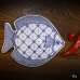 画像1: 陶器製　鍋敷き　魚型　ユーズド美品（た5394） (1)