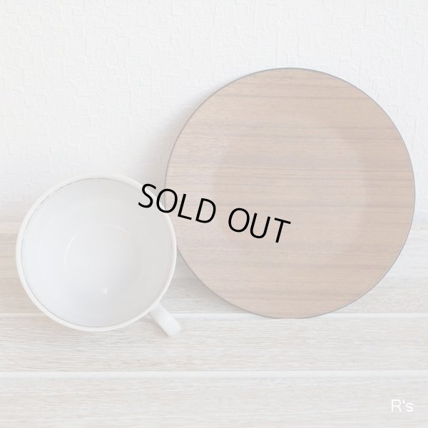 画像3: cccp RPR　ソビエト連邦　リガ陶器工場製　アンティークカップ＆プライウッドソーサー　茶色の柄　カスタム品（ｑ5400）