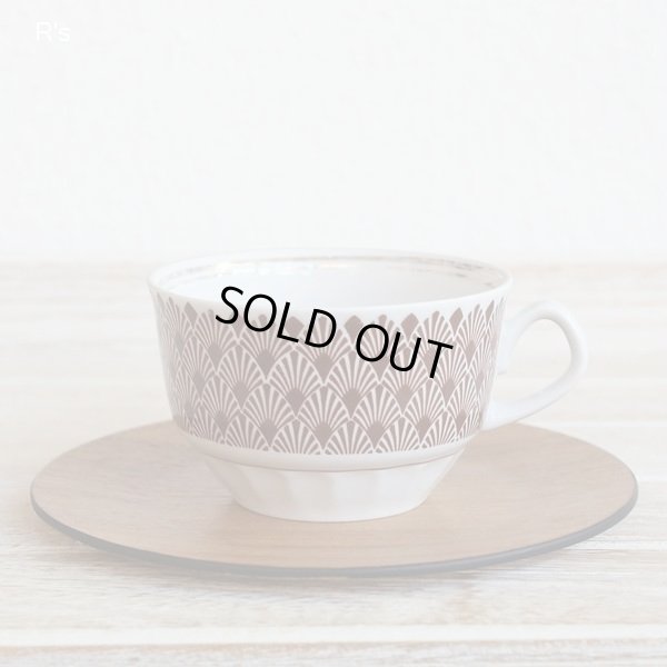 画像2: cccp RPR　ソビエト連邦　リガ陶器工場製　アンティークカップ＆プライウッドソーサー　茶色の柄　カスタム品（ｑ5400）