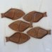 画像2: 魚型　木製プレート　仕切り皿　銘々皿　5枚セット　未使用品（ｑ5396）
