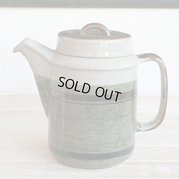 画像2: 陶器製　コーヒーポット　瀬戸物　グリーン　未使用品（ヤ5408）