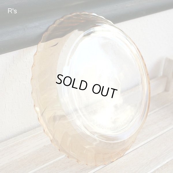 画像6: NARUMI　鳴海製陶　クックマミー　ガラス　23ｃｍプレート　アンバー　R-114　未使用品（く5416）