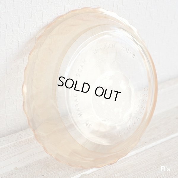 画像6: NARUMI　鳴海製陶　クックマミー　ガラス　15ｃｍプレート　アンバー　R-102　未使用品（く5417）