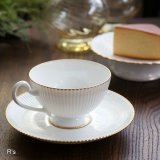 ノリタケ　ダイヤモンドコレクション　ティーカップ＆ソーサー　金彩入り　未使用品（せ 4461）
