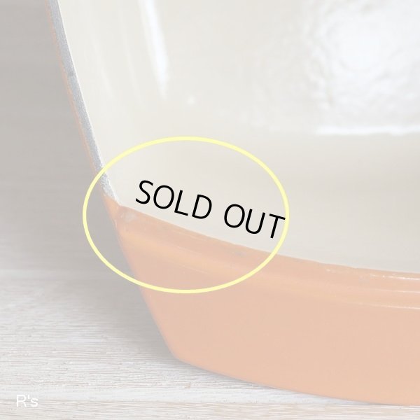 画像5: Le Creuset 　ル・クルーゼ　coquelle　コケル　長方形鍋　オレンジ　展示品（店5446）