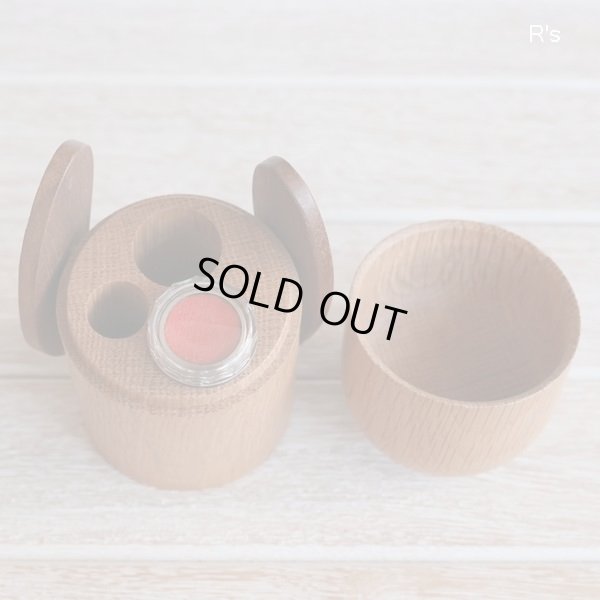 画像5: 木製　ふくろう型　卓上印鑑ケース　ユーズド美品（メ5452）