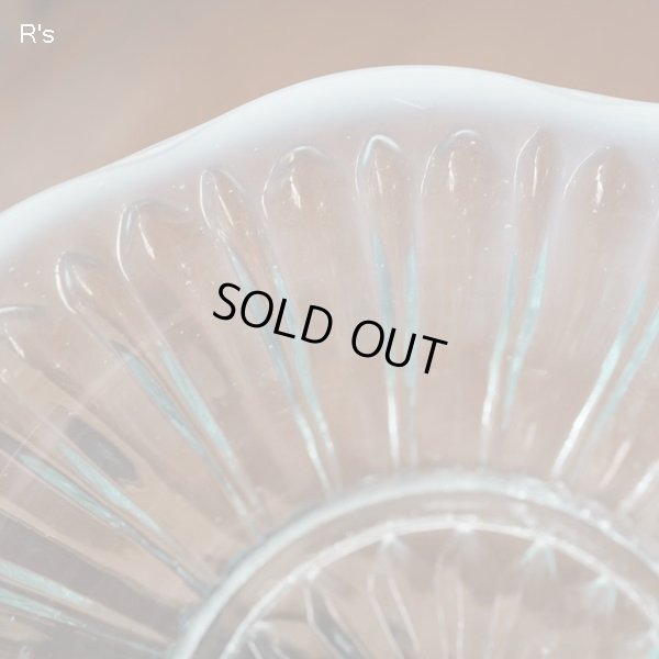 画像7: アンティーク　ガラスボウル　花型　水色（く5474）