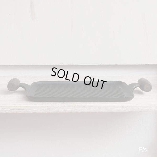 画像3: 南部鉄器　及源　南部　盛栄堂　鉄板　ヘラ付き　未使用品（ト5553）