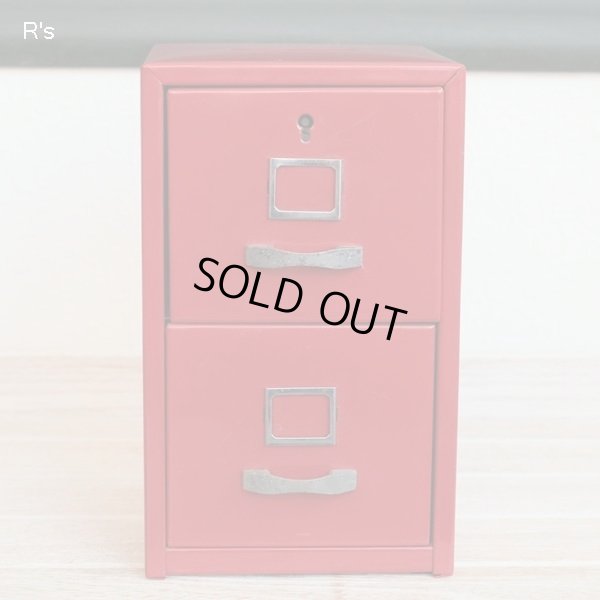 画像2: 2段ロッカー型　レトロ貯金箱　CASH　BOX　赤　鍵付き　ユーズド品（テ5557）