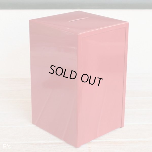 画像5: 2段ロッカー型　レトロ貯金箱　CASH　BOX　赤　鍵付き　ユーズド品（テ5557）