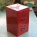 画像1: 2段ロッカー型　レトロ貯金箱　CASH　BOX　赤　鍵付き　ユーズド品（テ5557） (1)