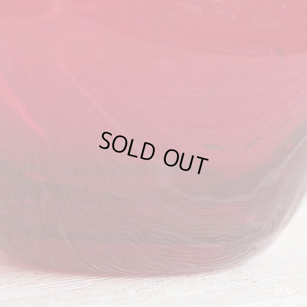 画像6: 手造りガラス　フラワーベース　小さなガラス花瓶　赤　未使用品（ヌ5639）