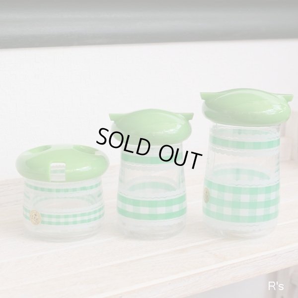 画像3: KATAGI　片木化成　No.219　シャルマンセット　テーブルカスターセット　グリーン　未使用品　箱付き（棚5646）