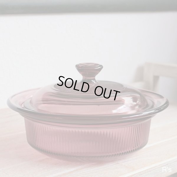 画像2: U.S.A.　パイレックス　VISION　コーニング　キャセロール/鍋　クランベリー　750ｍｌ　未使用品（PP2133）