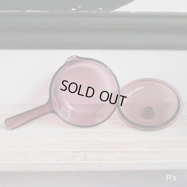 画像4: U.S.A.　パイレックス　VISION　コーニング　ガラス片手鍋/ソースパン　クランベリー　1L　未使用品（PP2126）