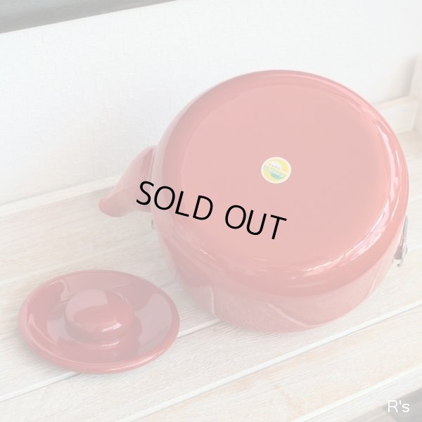 画像7: ｄｗ　デコラウェア　ホーローケトル　平型　DNK-20　2L　赤　未使用品（OO495）