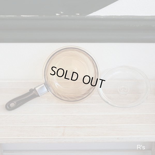 画像4: フランス　ARCOFLAM　ガラス片手鍋　16ｃｍ　アンバー　未使用品（QQ1298）