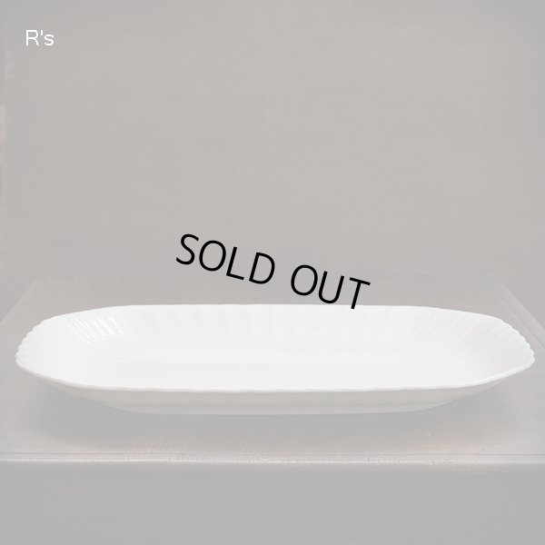 画像3: NARUMI　鳴海製陶　36ｃｍプラター　楕円大皿　白　未使用品　箱付き（箱1　5712）