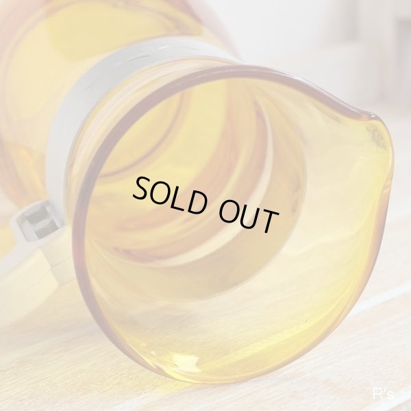 画像7: レトロ　ガラス　ウォーターピッチャー　アンバー　未使用品（箱1　5714）