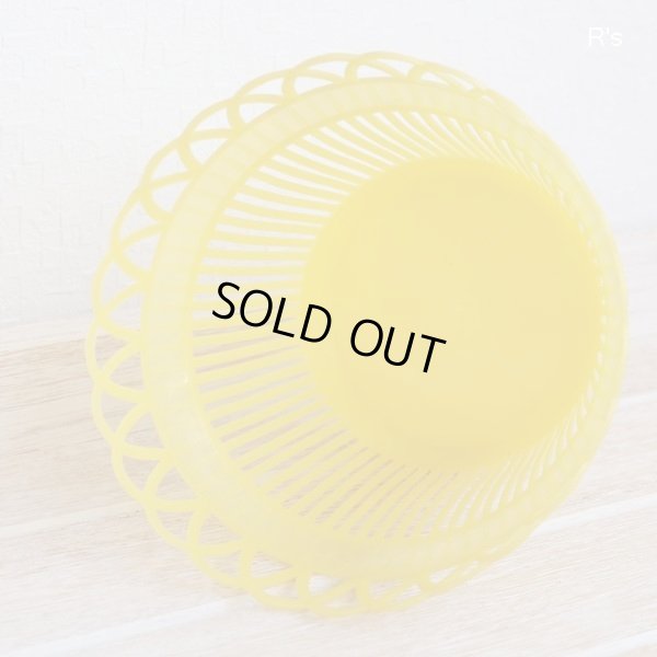 画像4: レトロ　プラスチック製　鉢カバー　3.5合鉢用　イエロー　未使用品（店5746）