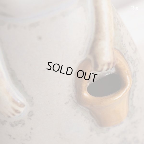 画像6: 陶器製　女の子型ウォールミラー　一輪挿し付き　ユーズド品（店5783）