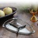 画像1: レトロ　ガラス　オードブルプレート　仕切り皿　グリーン　展示品（FF5818） (1)