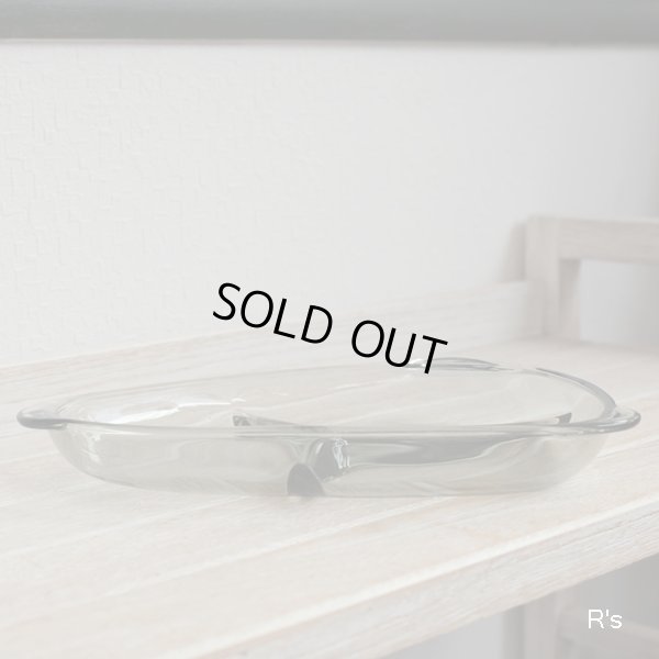 画像4: レトロ　ガラス　オードブルプレート　仕切り皿　グリーン　展示品（FF5818）