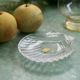 カガミクリスタル　シェル型　ガラス小皿　未使用品（ウ2202）