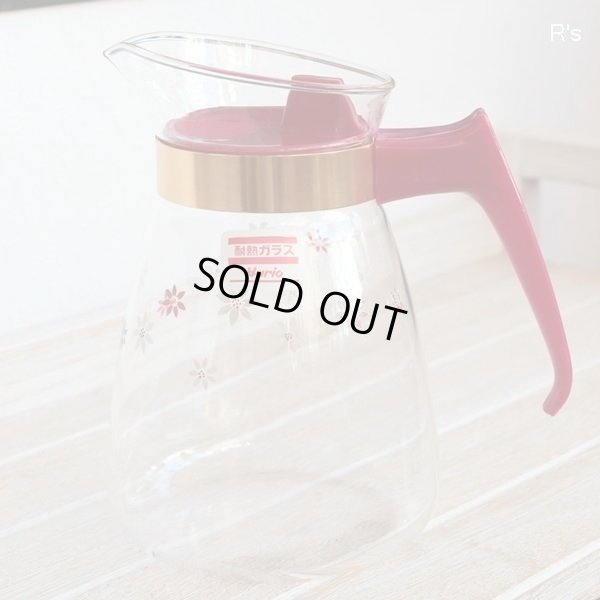 画像2: Hario　ハリオ　耐熱ガラス　ティーポット　Robin-5　小花柄　未使用品（QQ3517）