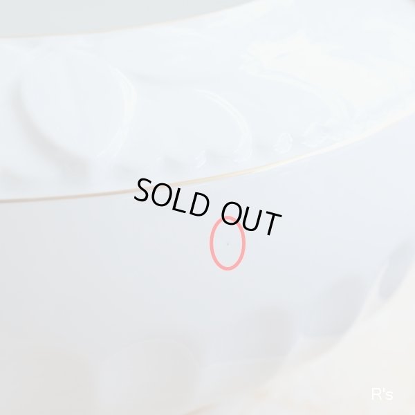 画像3: OKURA　大倉陶園　フラワーベース　丸型花器　ゴールドライン　レリーフ　モデルルーム展示品（ｐ2221）