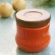 レトロ　ホーローキャニスター　オレンジ　ユーズド品（MM1204）