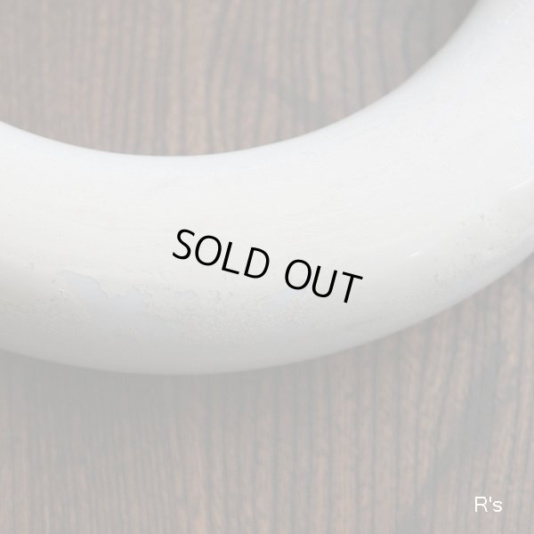 画像7: フラワーベース　ドーナツ状　リング花器　専用木製花台付き　ユーズド品（店5850）