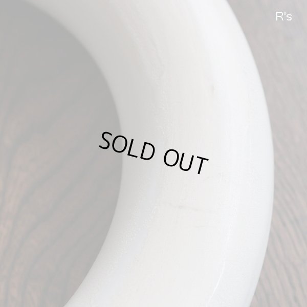 画像8: フラワーベース　ドーナツ状　リング花器　専用木製花台付き　ユーズド品（店5850）