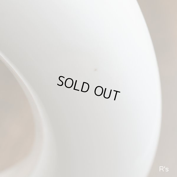 画像4: フラワーベース　ドーナツ状　リング花器　専用木製花台付き　ユーズド品（店5850）