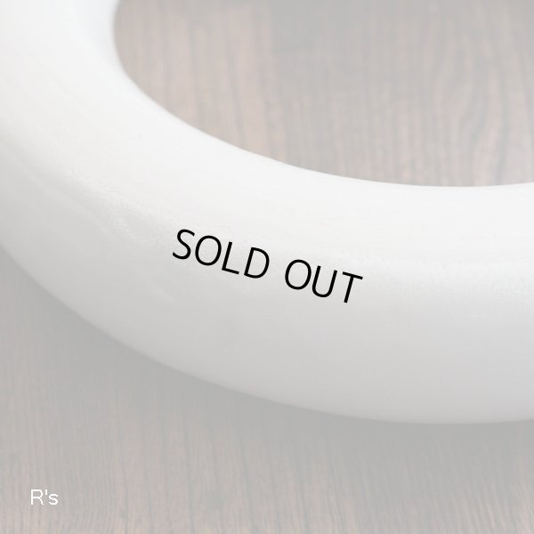 画像9: フラワーベース　ドーナツ状　リング花器　専用木製花台付き　ユーズド品（店5850）