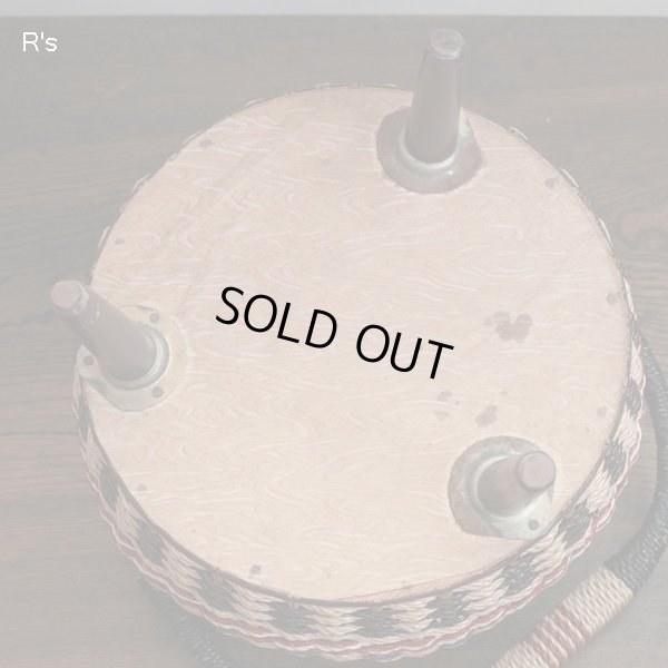 画像10: レトロ　ビニール編みカゴ　ソーイングバスケット　裁縫箱　ユーズド品（店4146）