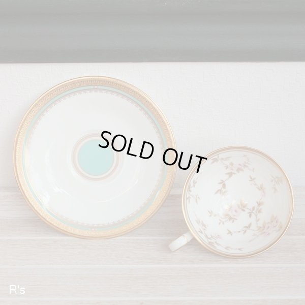 画像4: ノリタケ　ティーカップ＆ソーサー　花柄　金彩　展示品（ん5880）