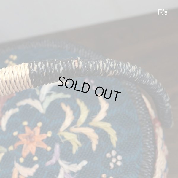 画像5: レトロ　ビニール編みカゴ　ソーイングバスケット　裁縫箱　ユーズド品（店4146）